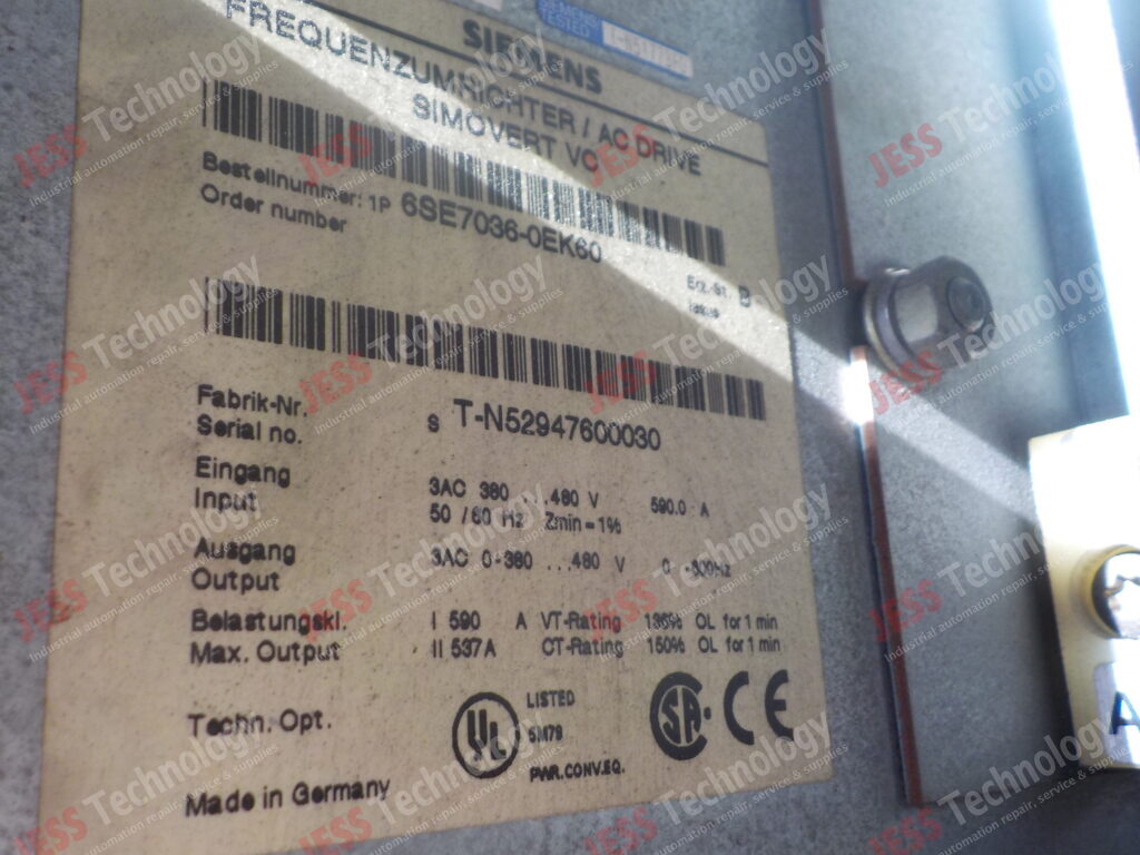 Image #1 of Repair SIEMENS 6SE7036-0EK60 Siemens inverter T-N52947600030 in Malaysia, Singapore, Thailand, Indonesia