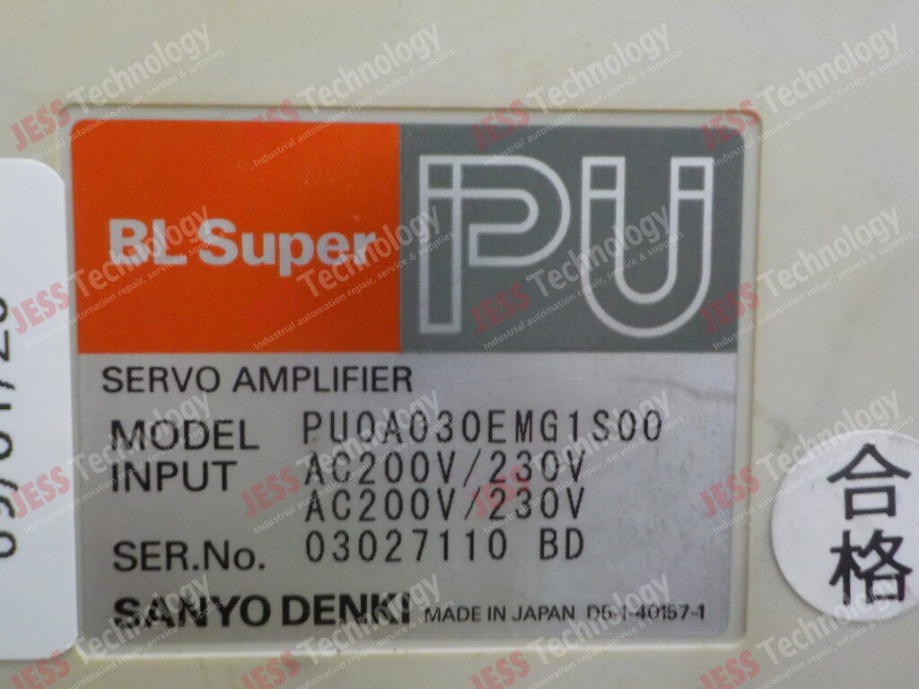 Image #1 of Repair SANYO DENKI PU0A030EMG1S00 SANYO DENKI SERVO AMPLIFIER 03027110 BD in Malaysia, Singapore, Thailand, Indonesia