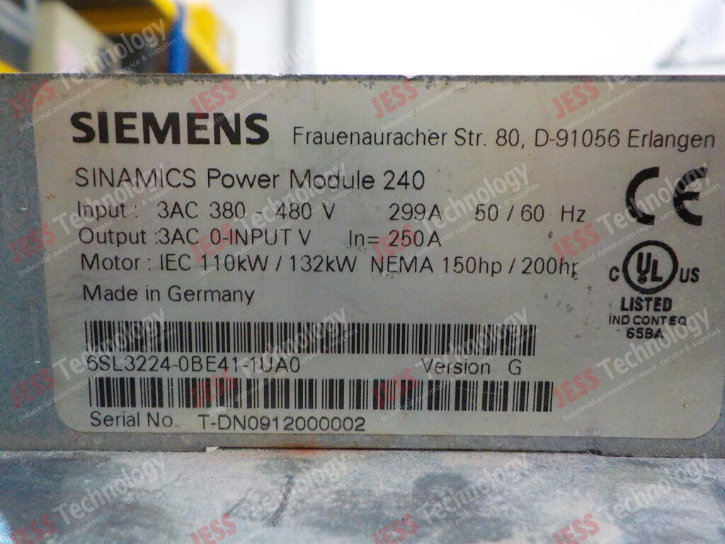 Image #1 of Repair SIEMENS 6SL3224-0BE41-1UA0 Siemens sinamic inverter T-DN0912000002 in Malaysia, Singapore, Thailand, Indonesia