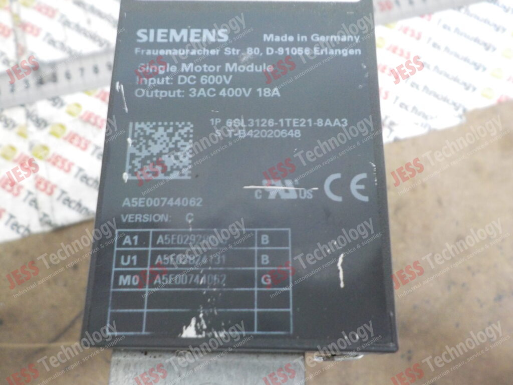 Image #1 of Repair SIEMENS 6SL3126-1TE21-8AA3 siemens single motor module T-B42020648 in Malaysia, Singapore, Thailand, Indonesia