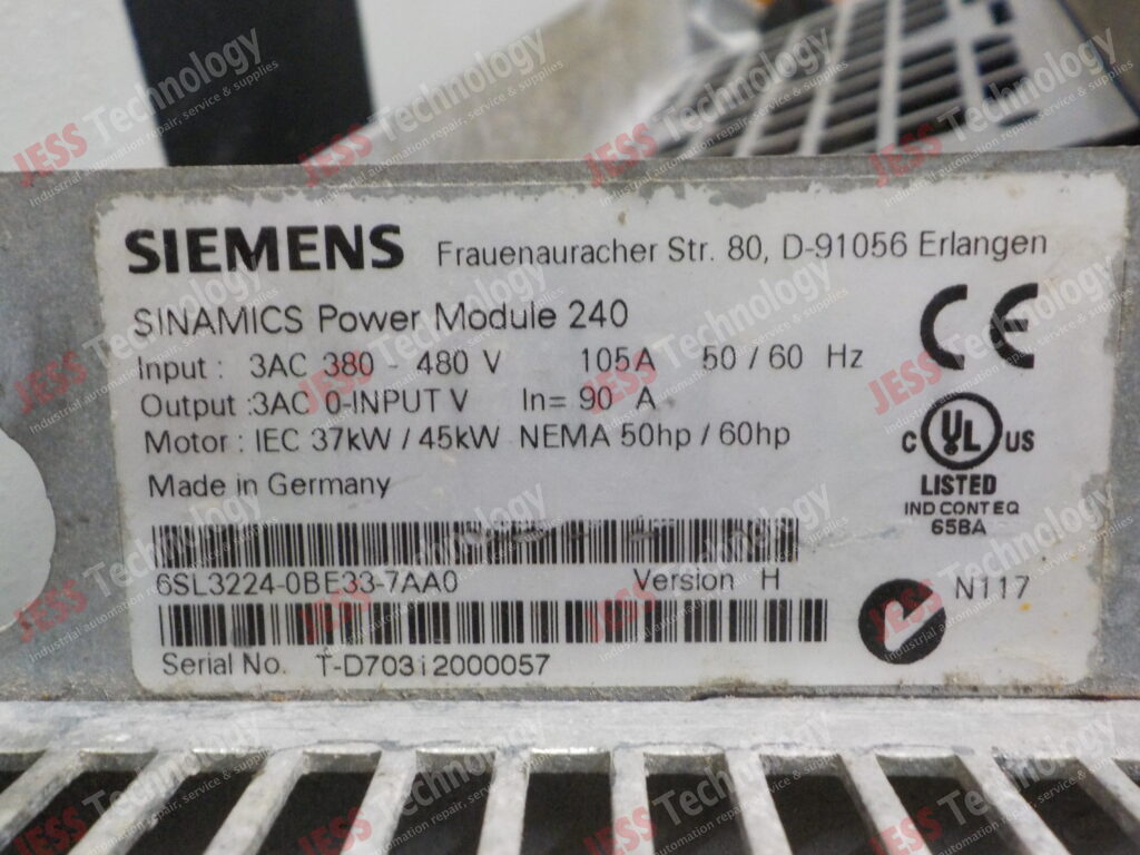 Image #1 of Repair SIEMENS 6SL3224-08E33-7AA0 Siemens sinamic power module T-D703I2000057 in Malaysia, Singapore, Thailand, Indonesia