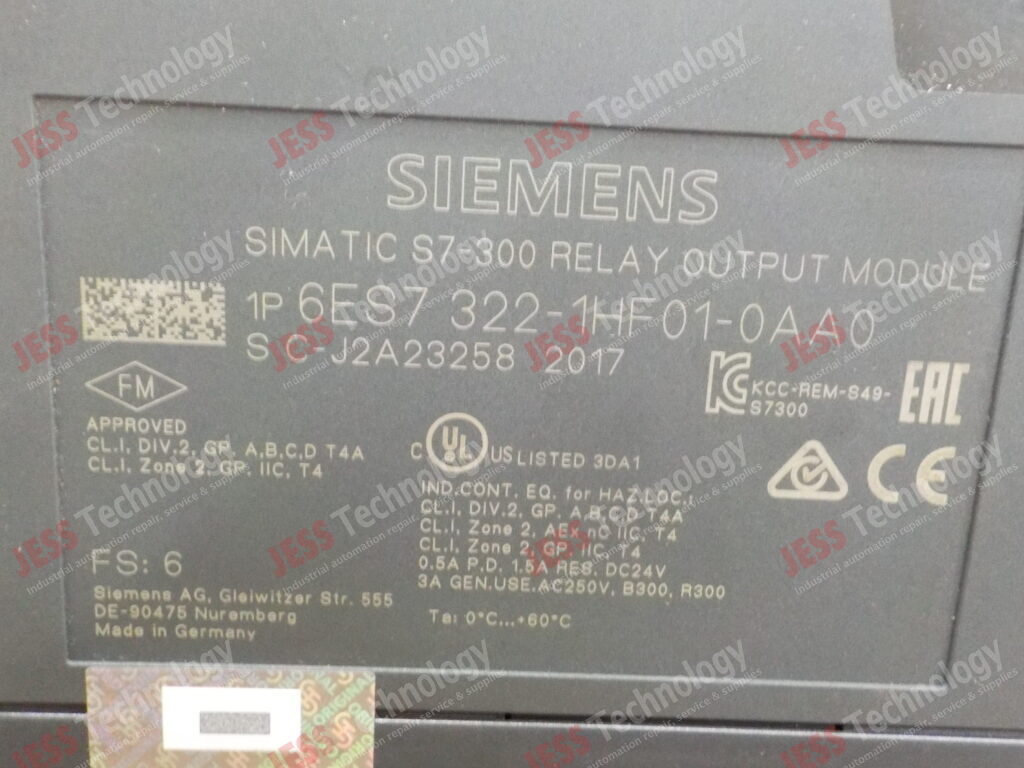 Image #1 of Repair SIEMENS 6SE7 322-1HF01-0AA0 Relay output module C-J2A23258 2017 in Malaysia, Singapore, Thailand, Indonesia