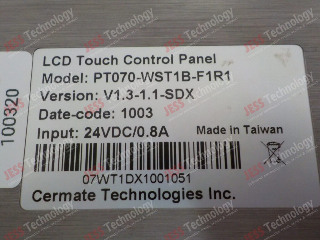 Image #1 of Repair CERMATE TECHNOLOGIES PT070-WST1B-F1R1 LCD TOUCH SCREEN PANEL 07WT1DX1001051 in Malaysia, Singapore, Thailand, Indonesia