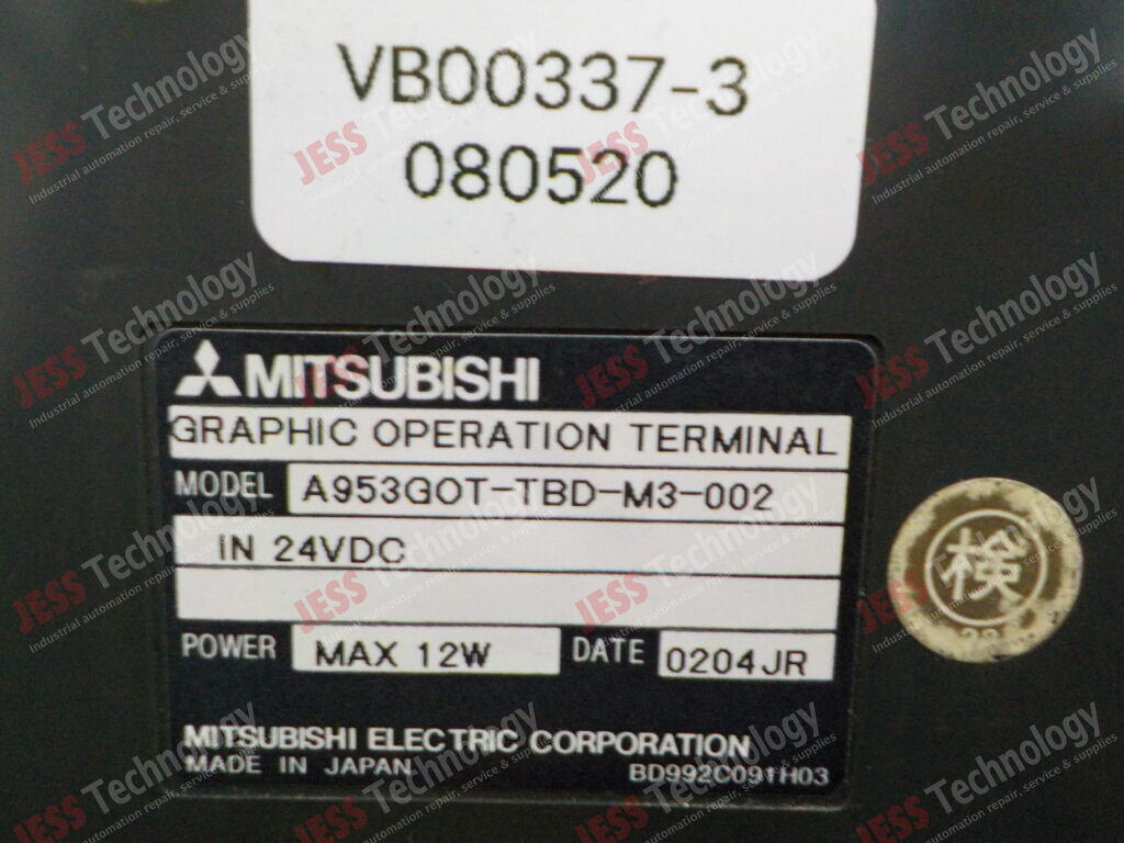 Image #2 of Repair MITSUBISHI A953GOT-TBD-M3-002 MITSUBISHI GRAPHIC OPERATION TERMINAL (NITTOKU) 0204JR in Malaysia, Singapore, Thailand, Indonesia