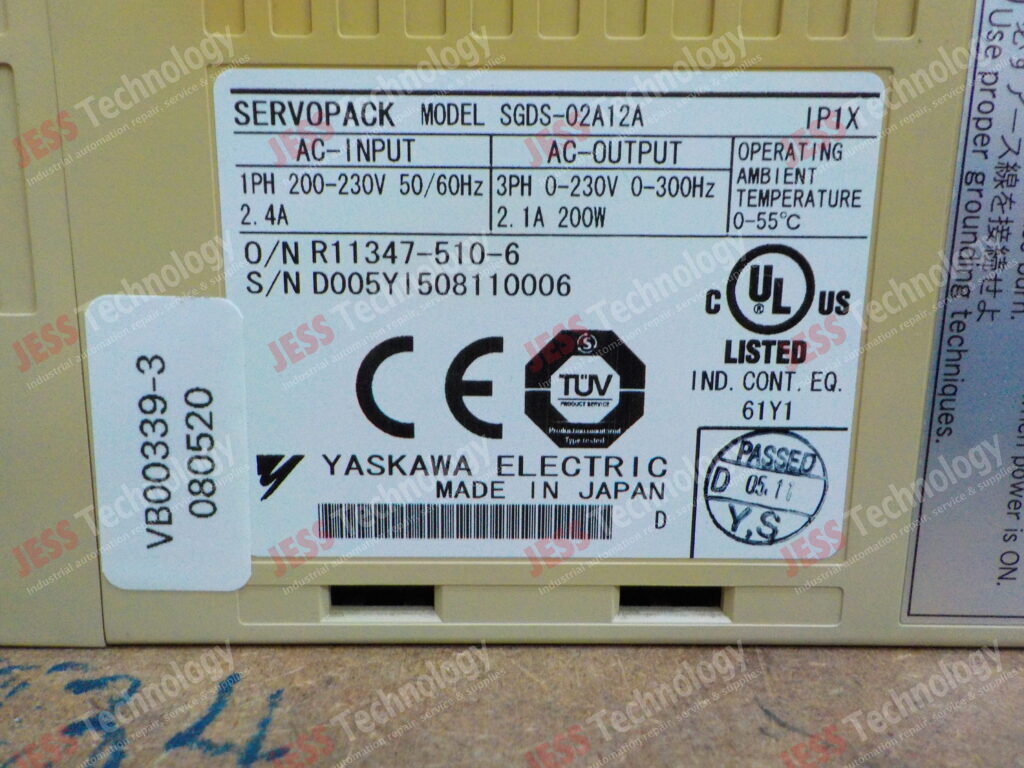 Image #2 of Repair YASKAWA SGDS-02A12A yaskawa servopack D005YI508110006 in Malaysia, Singapore, Thailand, Indonesia