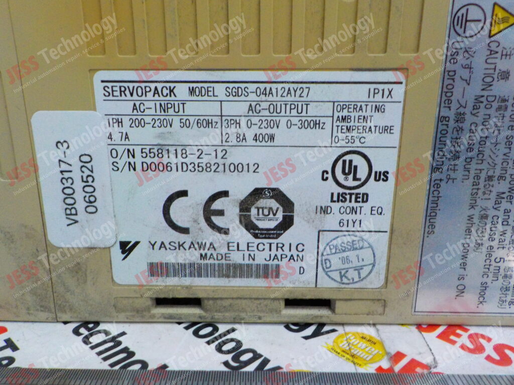 Image #2 of Repair YASKAWA SGDS-04A12AY27 yaskawa servopack D0061D358210012 in Malaysia, Singapore, Thailand, Indonesia