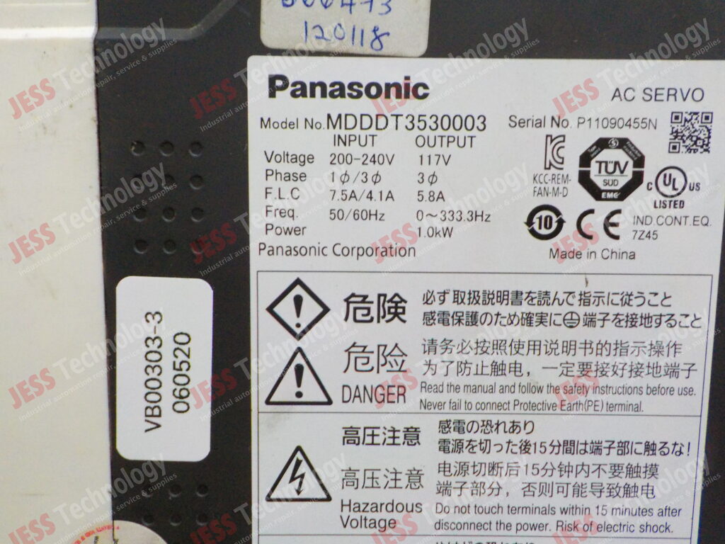 Image #2 of Repair PANASONIC MDDDT3530003 panasonic servo drive P11090455N in Malaysia, Singapore, Thailand, Indonesia
