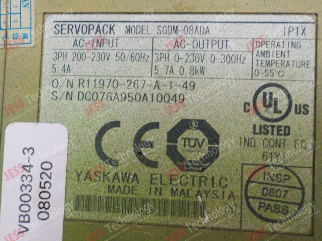 Image #2 of Repair YASKAWA SGDM-08ADA yaskawa servopack DC076A950A10049 in Malaysia, Singapore, Thailand, Indonesia