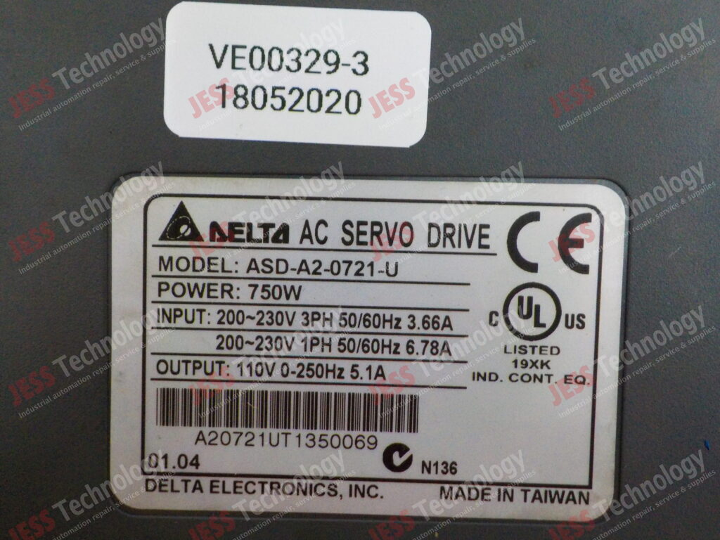 Image #2 of Repair DELTA ASD-A2-0721-U Delta ac servo drive 750w A20721UT1350069 in Malaysia, Singapore, Thailand, Indonesia