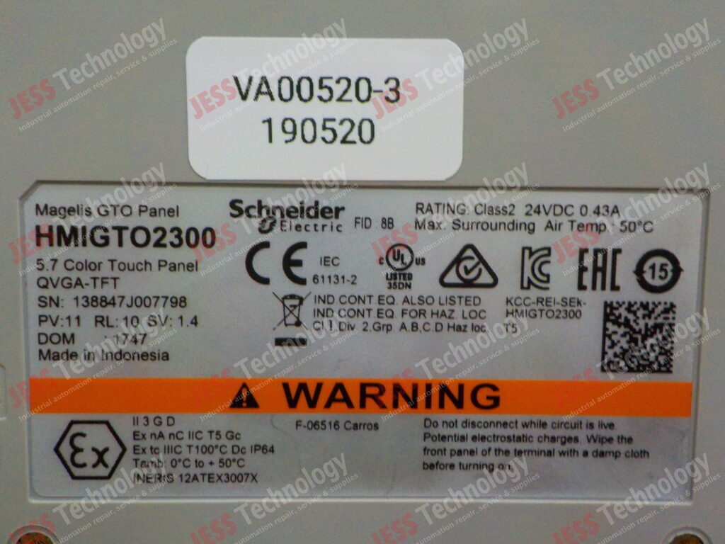 Image #2 of Repair SCHNEIDER HMIGTO2300 Schneider hmi Screen 138847J007798 in Malaysia, Singapore, Thailand, Indonesia