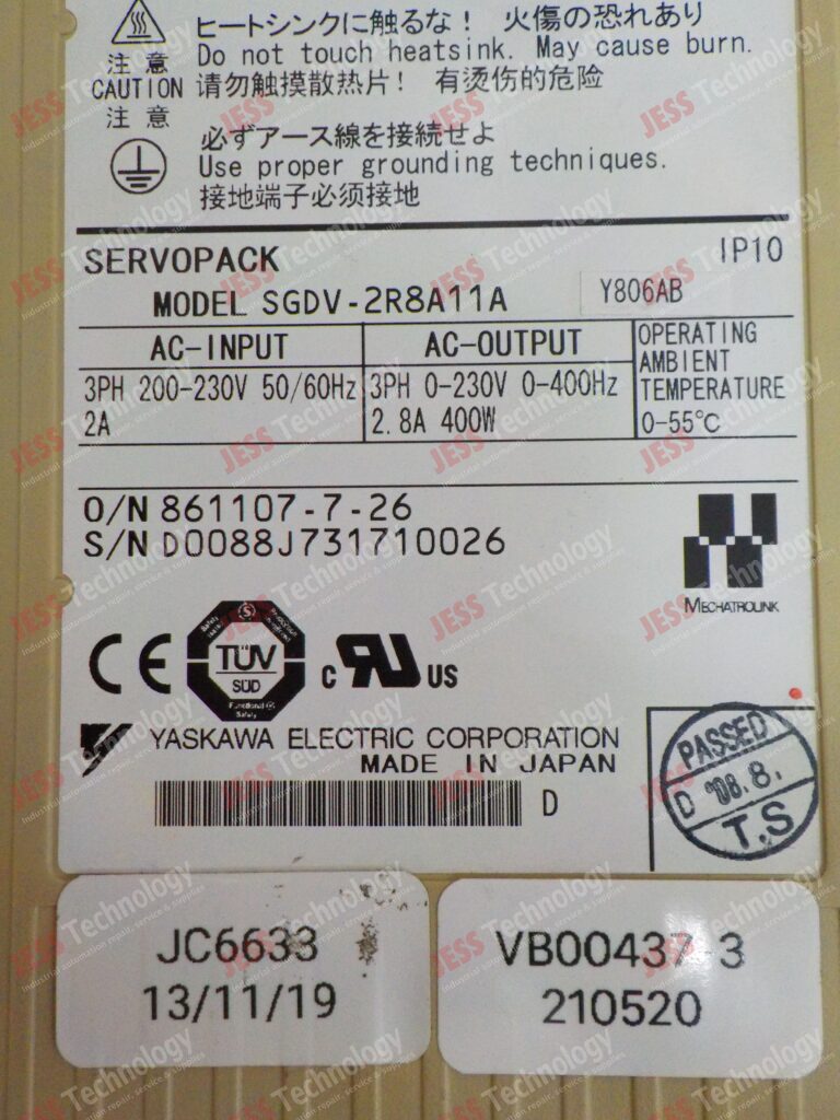 Image #2 of Repair YASKAWA SGDV-2R8A11A yaskawa servopack D0088J731710026 in Malaysia, Singapore, Thailand, Indonesia