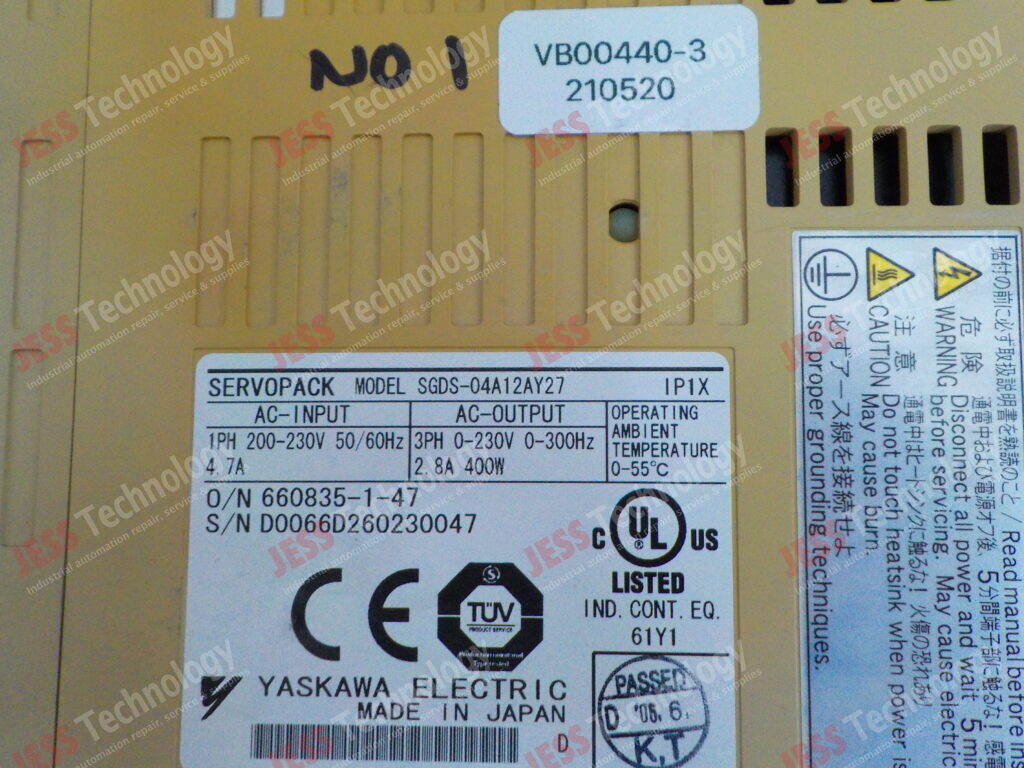 Image #2 of Repair YASKAWA SGDS-04A12AY27 yaskawa servopack D0066D260230047 in Malaysia, Singapore, Thailand, Indonesia