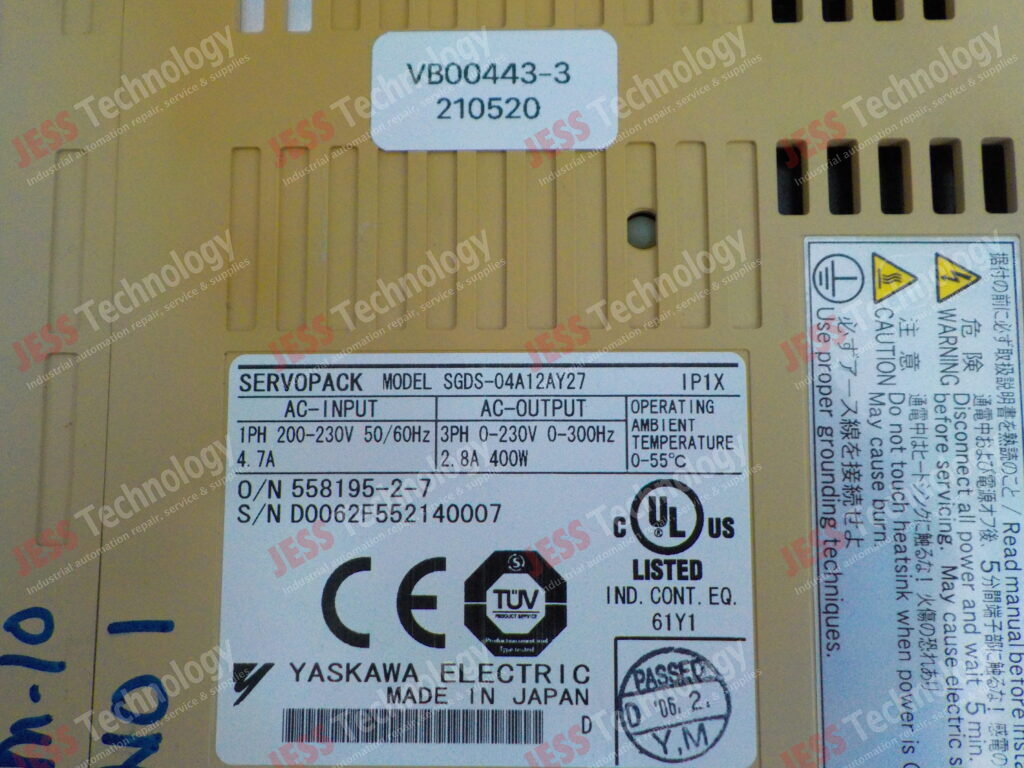 Image #2 of Repair YASKAWA SGDS-04A12A yaskawa servopack D0062F552140007 in Malaysia, Singapore, Thailand, Indonesia
