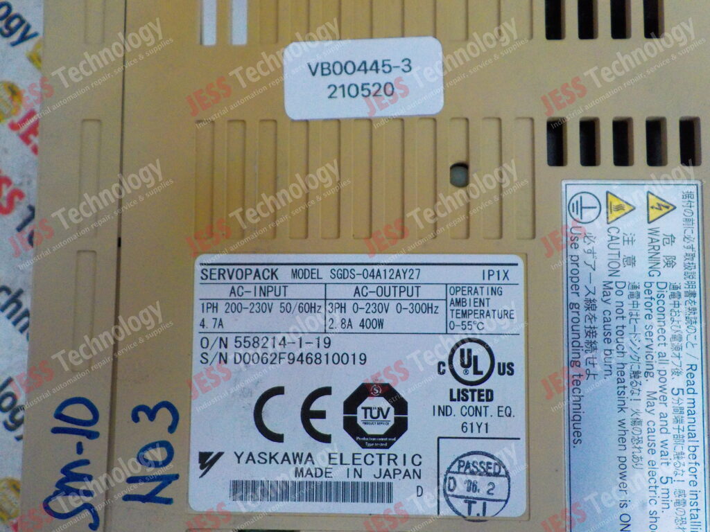 Image #2 of Repair YASKAWA SGDS-04A12AY27 yaskawa servopack D0062F946810019 in Malaysia, Singapore, Thailand, Indonesia