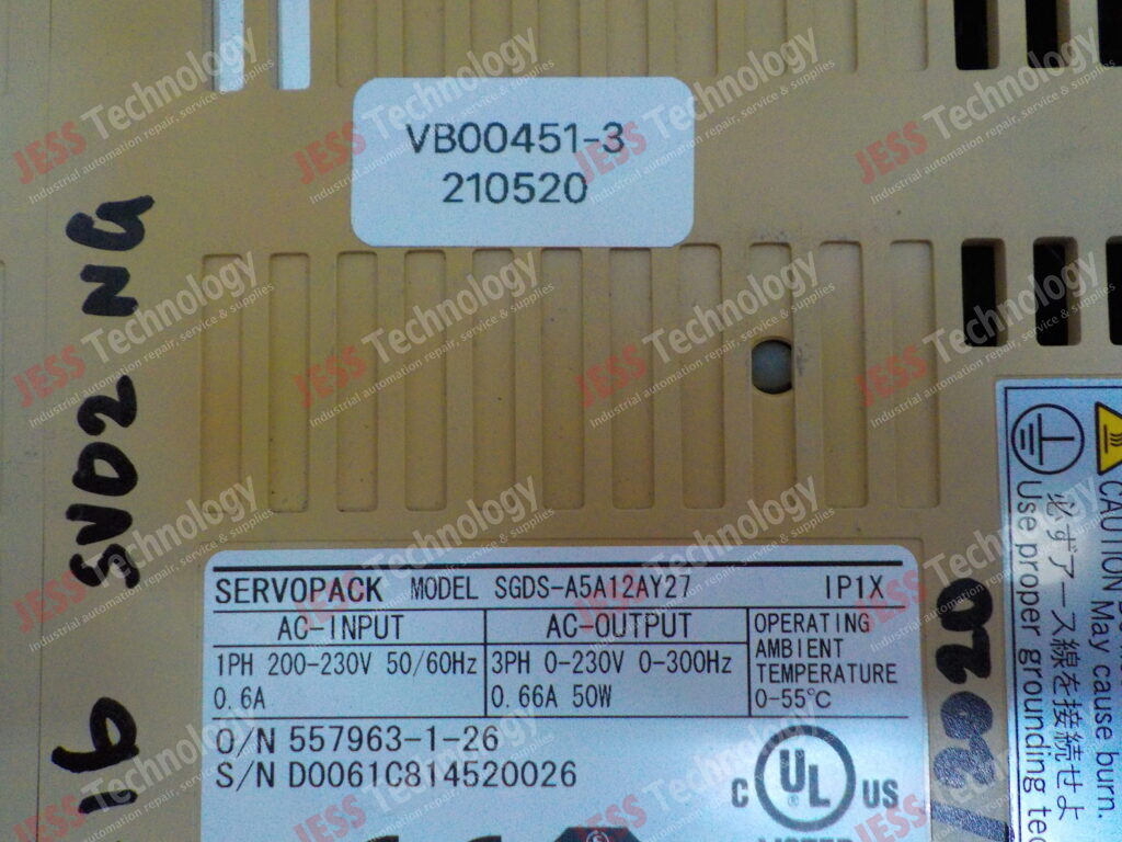 Image #2 of Repair YASKAWA SGDS-A5A12AY27 yaskawa servopack D0061C814520026 in Malaysia, Singapore, Thailand, Indonesia
