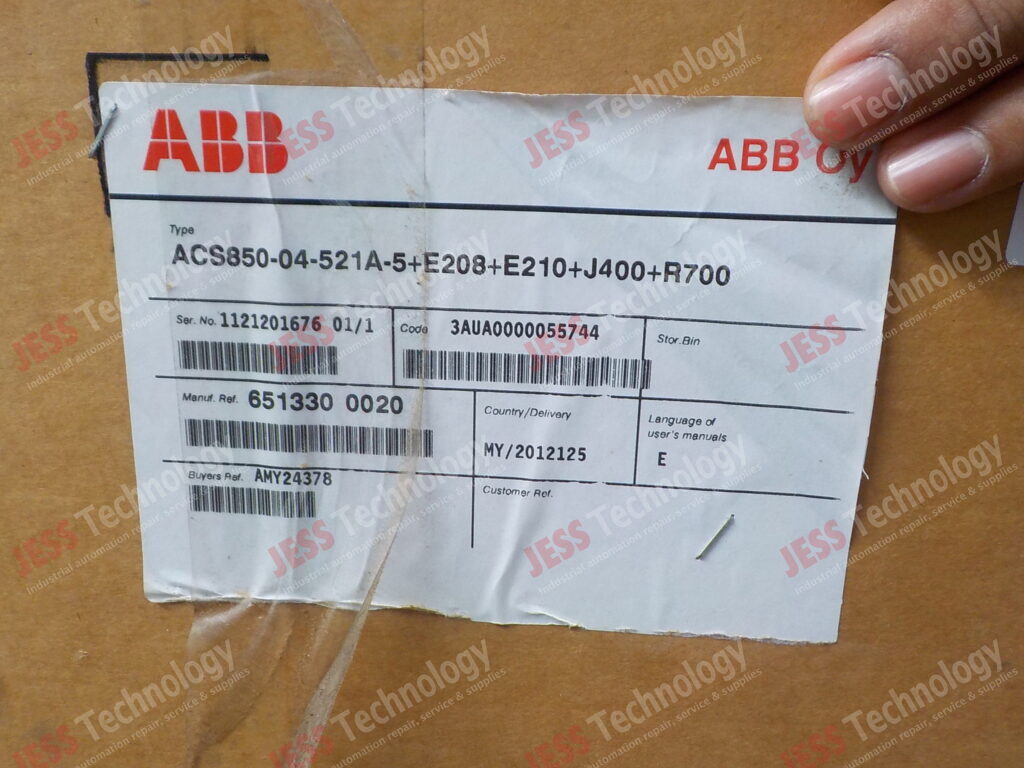 Image #1 of Repair ABB ACS850-04-521A-5+E208+E210+J400+R700 Abb Inverter Acs850 1121201676 01/1 in Malaysia, Singapore, Thailand, Indonesia