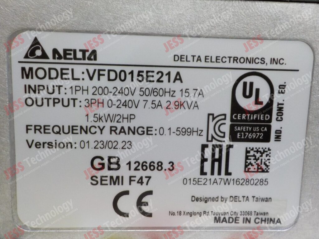 Image #1 of Repair DELTA VFD015E21A Delta inverter 015E21A7W16280285 in Malaysia, Singapore, Thailand, Indonesia