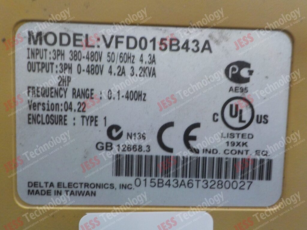 Image #1 of Repair DELTA VFD015B43A Delta 015B3A6T3280027 in Malaysia, Singapore, Thailand, Indonesia