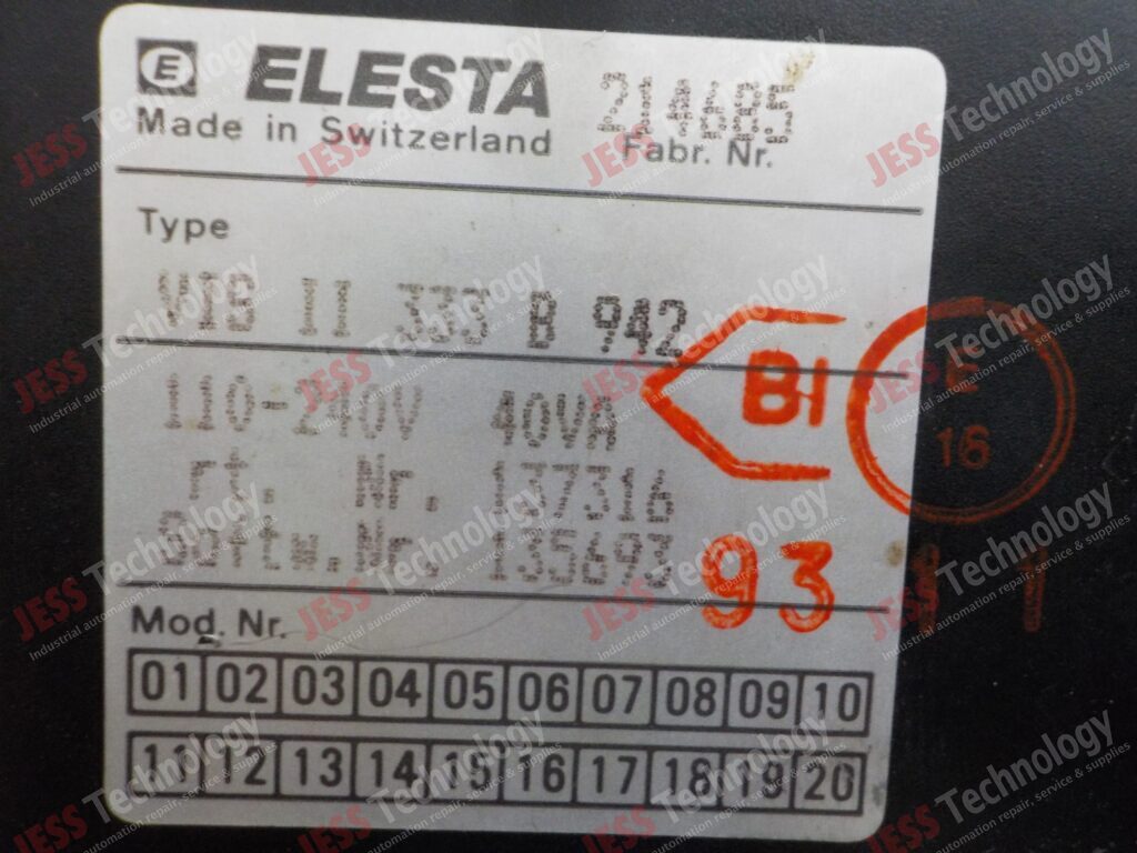 Image #1 of Repair ELESTA VIS 11 333 B 942 Elesta Control Panel 214685 in Malaysia, Singapore, Thailand, Indonesia