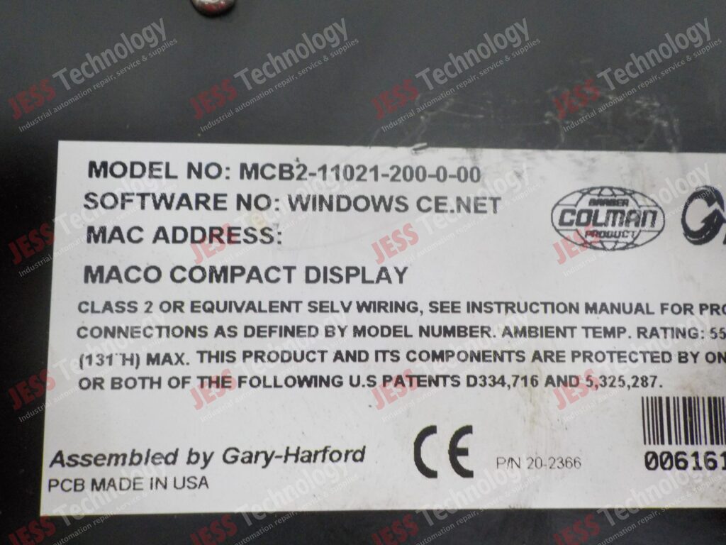 Image #1 of Repair CARY MCB2-11021-200-0-00 Barber-colman controller 006161100233 in Malaysia, Singapore, Thailand, Indonesia