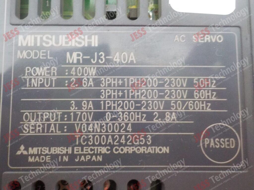 Image #1 of Repair MITSUBISHI MR-J3-40A MITSUBISHI AC SERVO V04N30024 in Malaysia, Singapore, Thailand, Indonesia