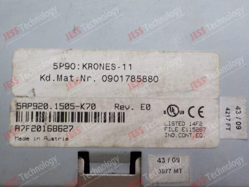 Image #1 of Repair KRONES SAP920.1505-K70 Krones iPanel touch screen A7F20168627 in Malaysia, Singapore, Thailand, Indonesia