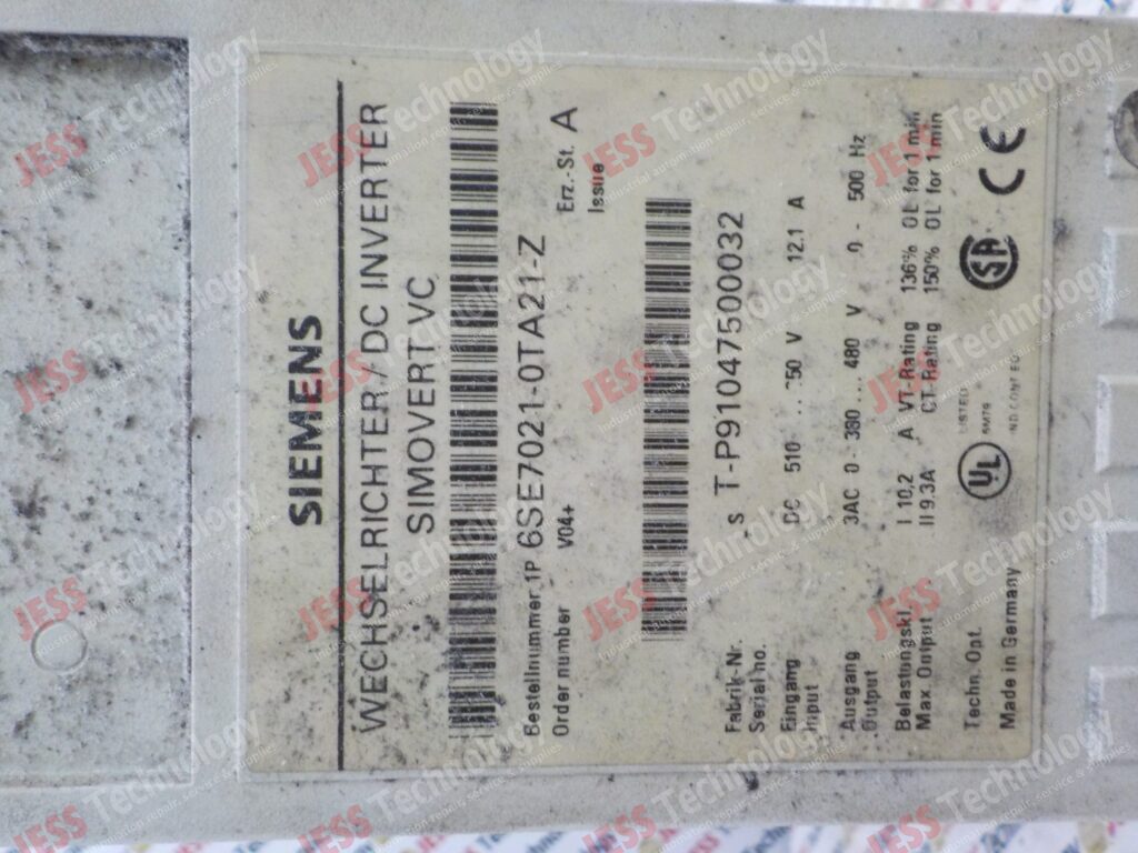 Image #1 of Repair SIEMENS 6SE7021-0TA21-Z SIEMENS INVERTER T-P91047500032 in Malaysia, Singapore, Thailand, Indonesia