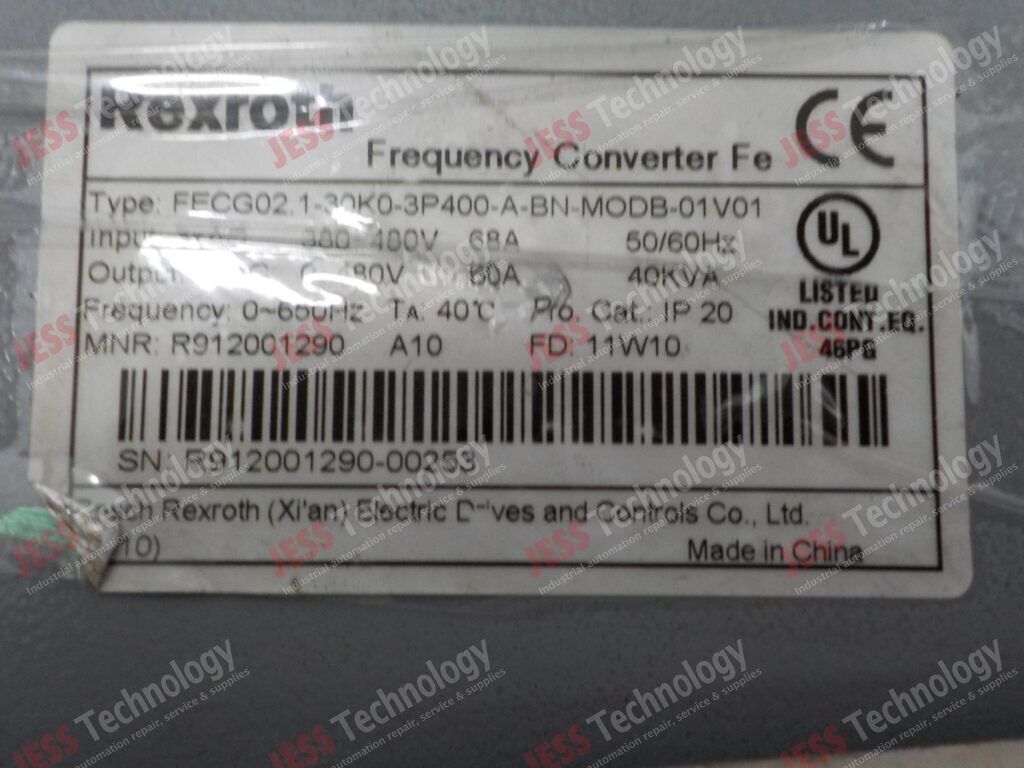 Image #1 of Repair REXROTH FECG02.1-30K0-3P400-A-BN-MODB-01V01 Rexroth inverter R912001290-00253 in Malaysia, Singapore, Thailand, Indonesia