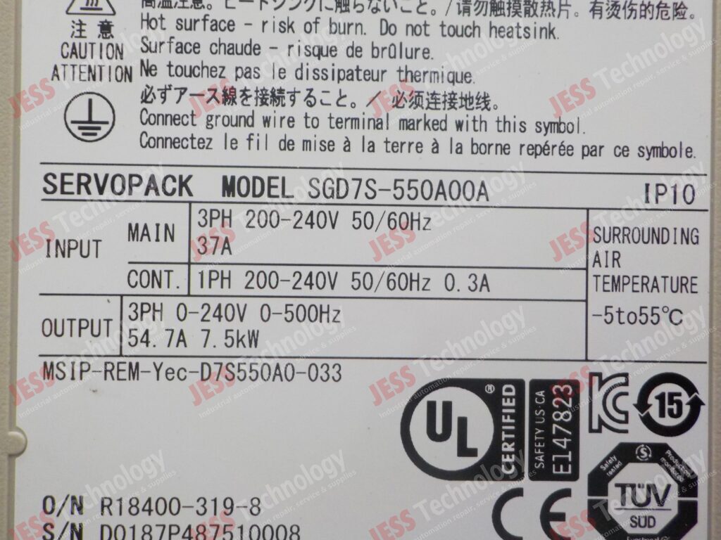 Image #1 of Repair YASKAWA SGD7S-550A00A Servopack D018400-319-8 in Malaysia, Singapore, Thailand, Indonesia