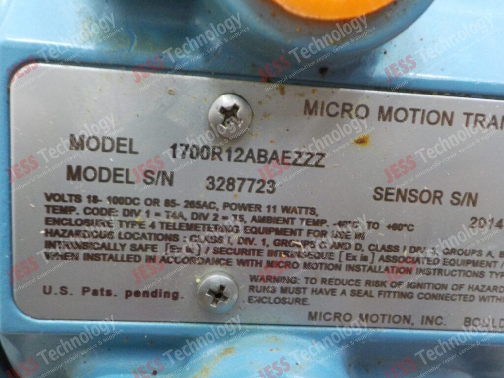 Image #1 of Repair MICRO MOTION TRANSMITTER 1700R12ABAEZZZ flow transmitter 3287723 in Malaysia, Singapore, Thailand, Indonesia