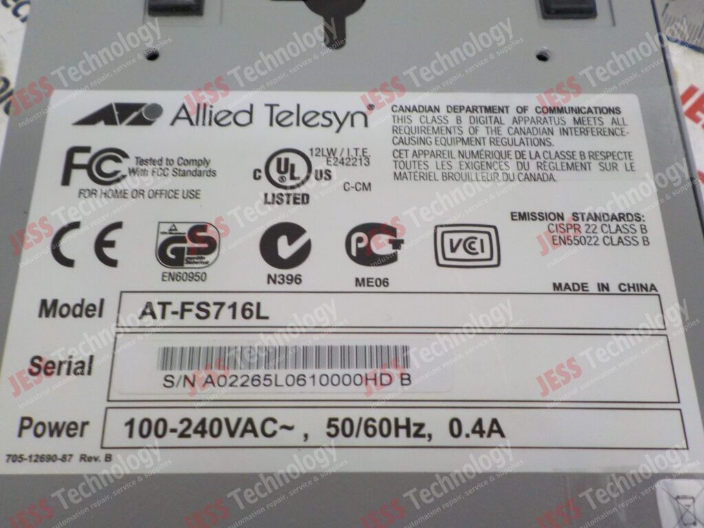 Image #1 of Repair ALLIED TELESYN AT-FS716L ALLIED TELESYN A02265L0610000HD B in Malaysia, Singapore, Thailand, Indonesia