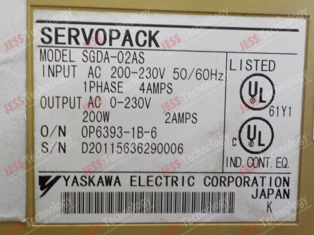 Image #1 of Repair YASKAWA SGDA-02AS Yaskawa servopa k D2011563690006 in Malaysia, Singapore, Thailand, Indonesia