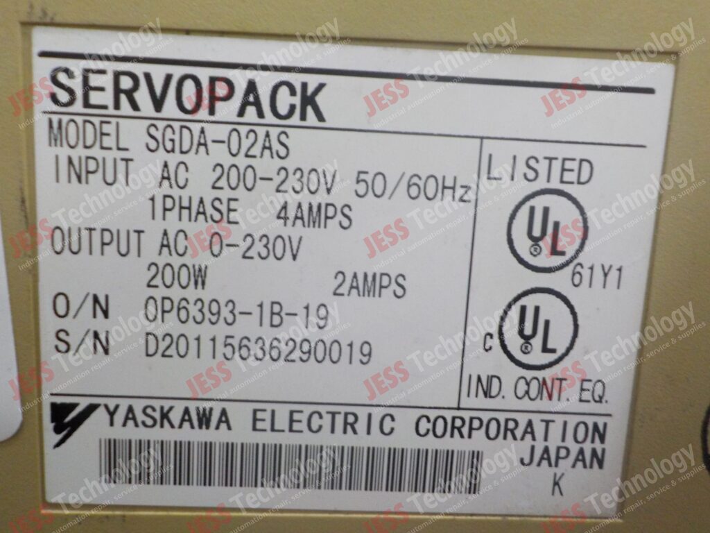 Image #1 of Repair YASKAWA SGDA-02AS Yaskawa servopack D20115636290019 in Malaysia, Singapore, Thailand, Indonesia
