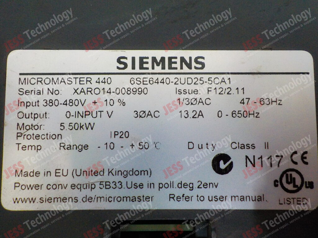 Image #1 of Repair SIEMENS 6SE6440-2UD25-5CA1 XARO14-008990 in Malaysia, Singapore, Thailand, Indonesia