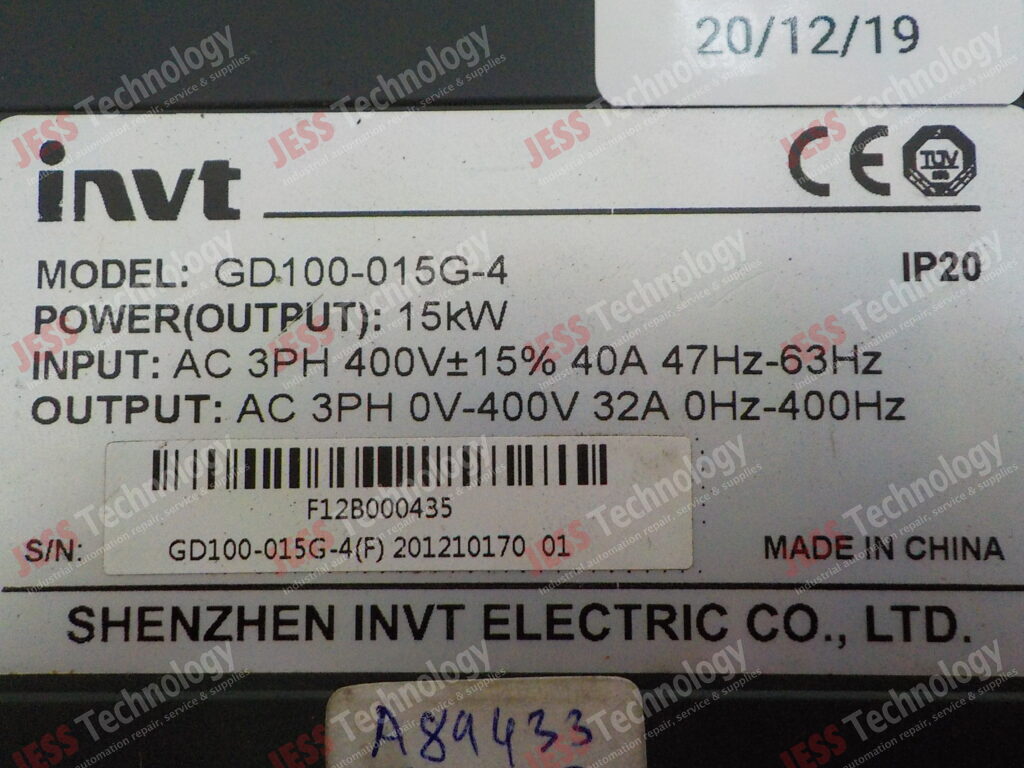 Image #1 of Repair INVT GD100-015G-4 F12B000435 in Malaysia, Singapore, Thailand, Indonesia
