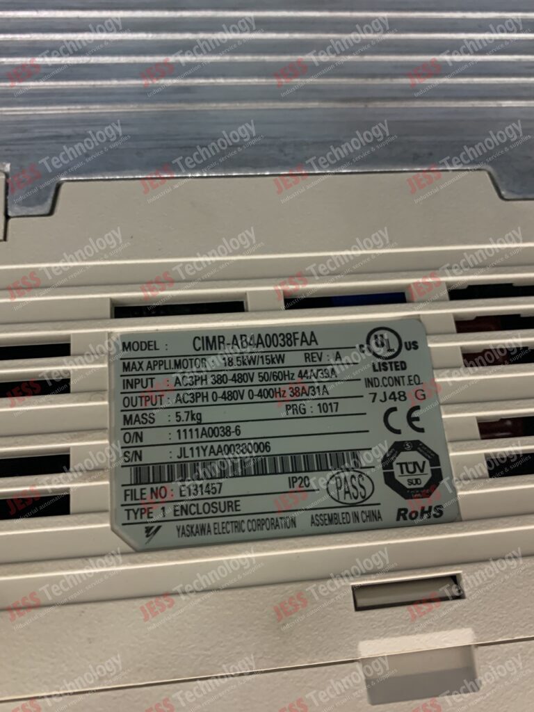 Image #3 of Repair YASKAWA CIMR-AB4A0038FAA Yaskawa A1000 18.5kw inverter JL11YAA00380006 in Malaysia, Singapore, Thailand, Indonesia