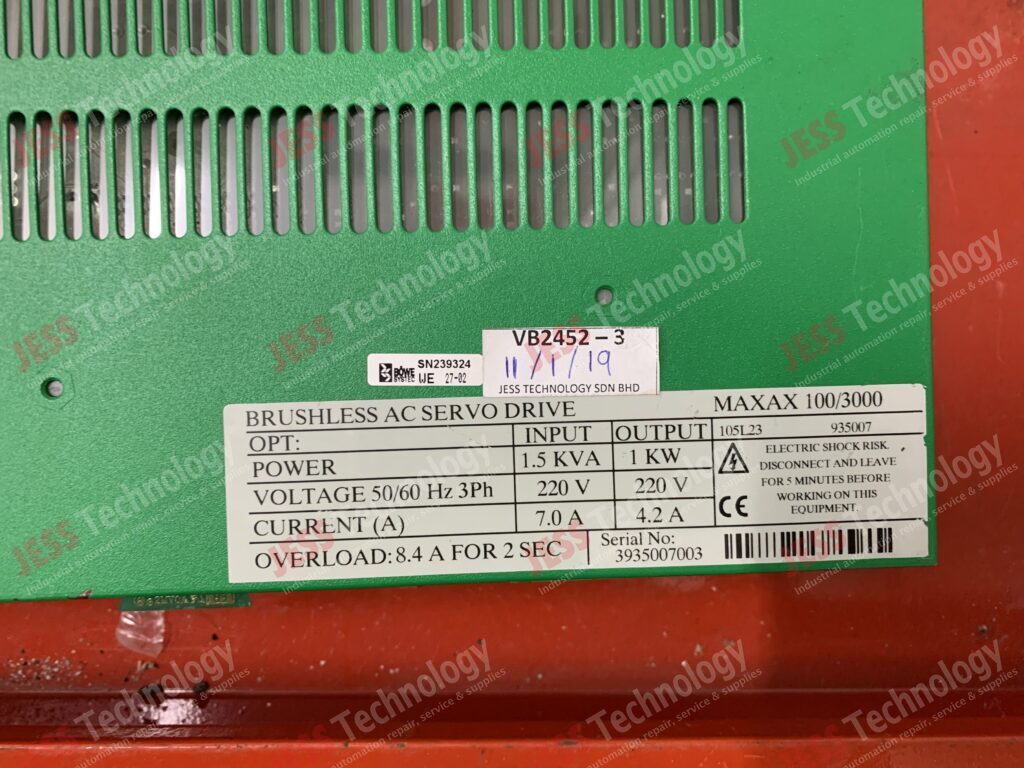 Image #3 of Repair CONTROL TECHNIQUE MAXAX100 brushless ac servo drive 3935007003 in Malaysia, Singapore, Thailand, Indonesia