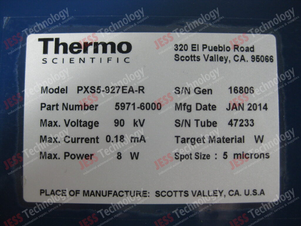 Image #3 of Repair THERMO SCIENTIFIC PXS5-927EA-R THERMO SCIENTIFIC MICROFOCUS MODEL: PXS5-927EA-R S/N: 16806 16806 in Malaysia, Singapore, Thailand, Indonesia