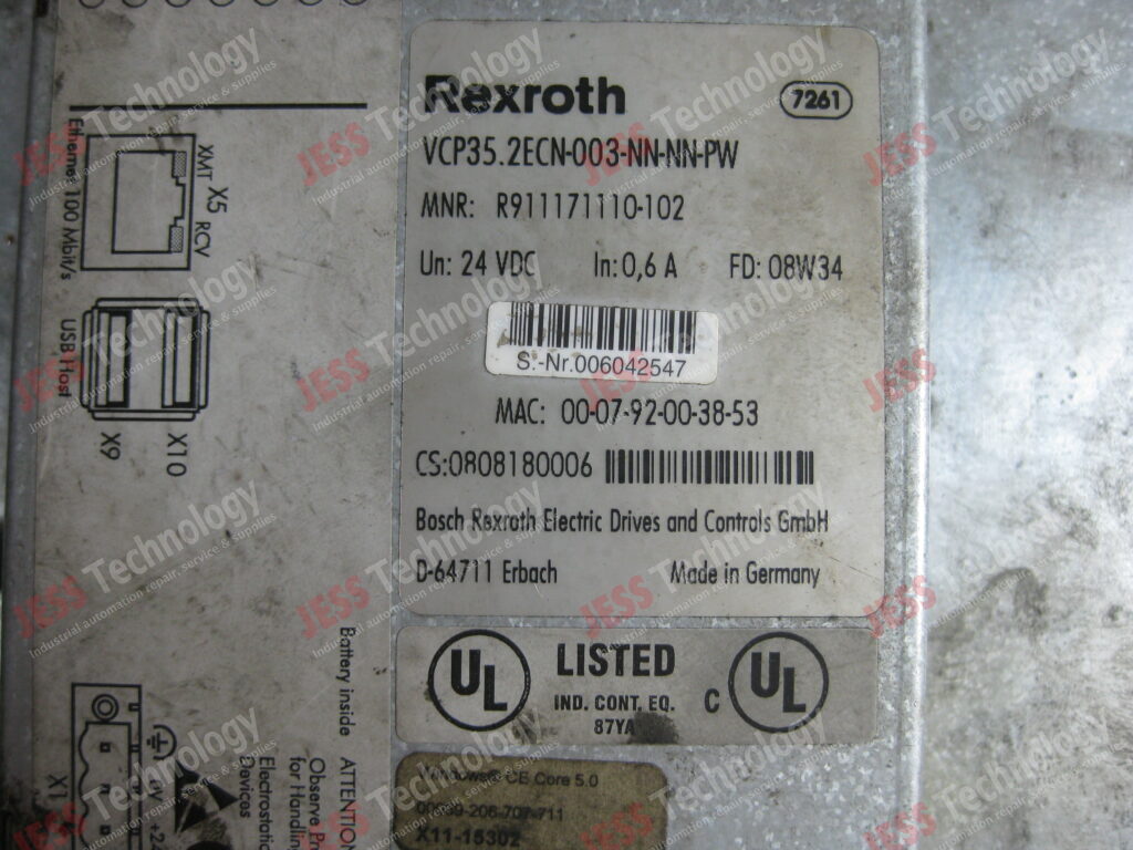 Image #4 of Repair BOSH REXROTH R911171110-102 BOSCH REXROTH ELECTRIC DRIVE, MODEL NO: R911171110-102, SERIAL NO: 006042547 006042547 in Malaysia, Singapore, Thailand, Indonesia