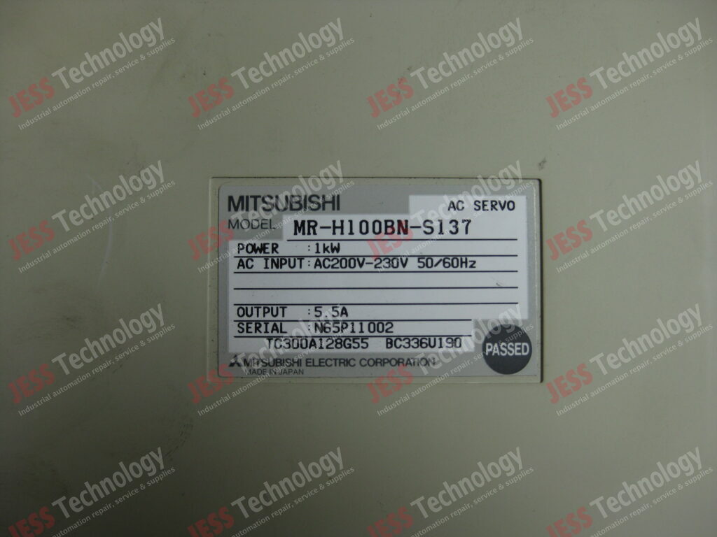 Image #3 of Repair MITSUBISHI MR-H100BN-S137 MITSUBISHI SERVO, MODEL NO: MR-H100BN-S137, SERIAL NO: N65P11002 N65P11002 in Malaysia, Singapore, Thailand, Indonesia