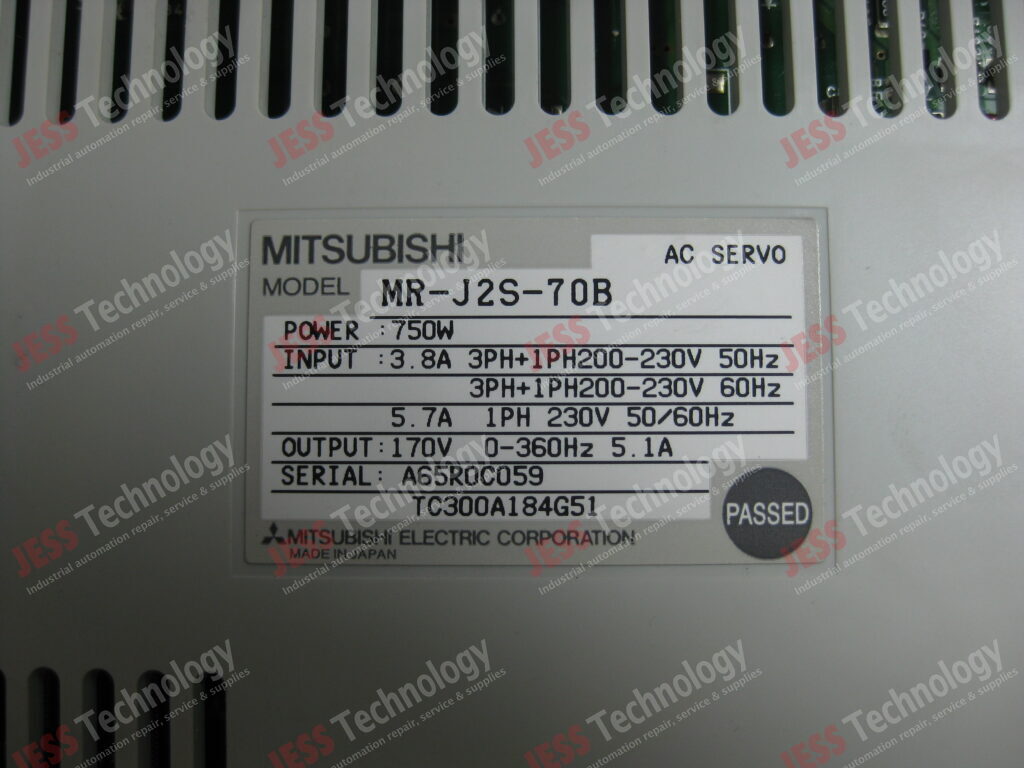 Image #3 of Repair MITSUBISHI MR-J2S-70B MITSUBISHI SERVO, MODEL NO: MR-J2S-70B, SERIAL NO: A65R0C059 A65R0C059 in Malaysia, Singapore, Thailand, Indonesia