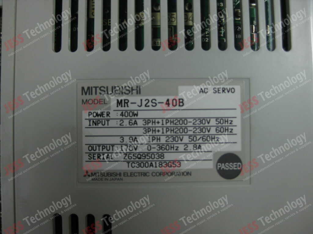 Image #3 of Repair MITSUBISHI MR-J2S-40B MITSUBISHI SERVO, MODEL NO: MR-J2S-40B, SERIAL NO: Z65Q95038 Z65Q95038 in Malaysia, Singapore, Thailand, Indonesia