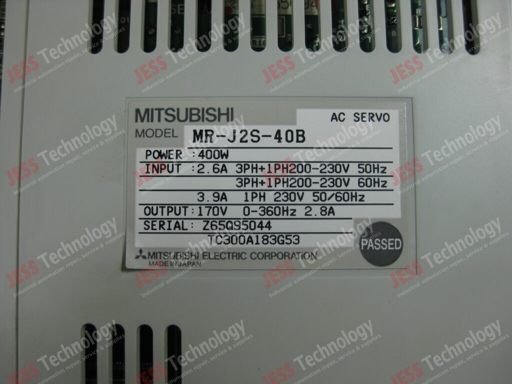 Image #3 of Repair MITSUBISHI MR-J2S-40B MITSUBISHI SERVO, MODEL NO: MR-J2S-40B, SERIAL NO: Z65Q95044 Z65Q95044 in Malaysia, Singapore, Thailand, Indonesia
