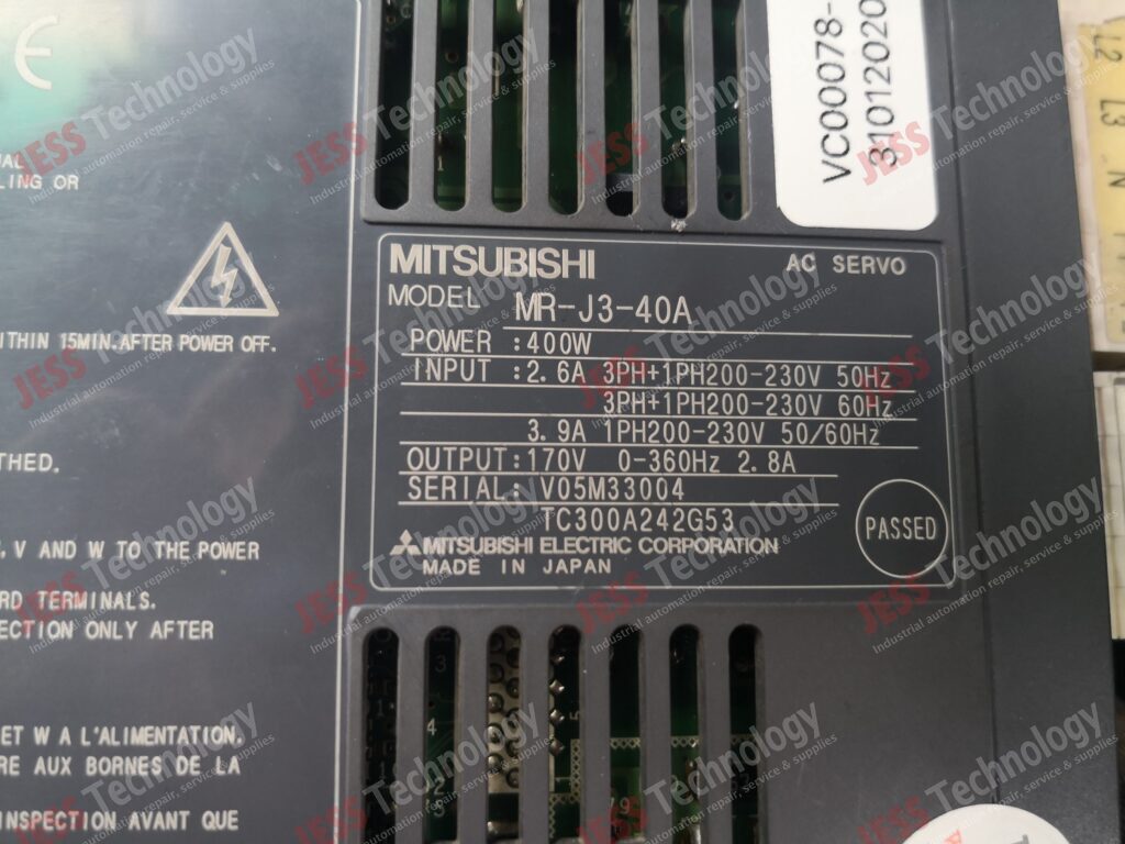 Image #3 of Repair MITSUBISHI MR-J3-40A Mitsubishi AC Servo V05M33004 in Malaysia, Singapore, Thailand, Indonesia