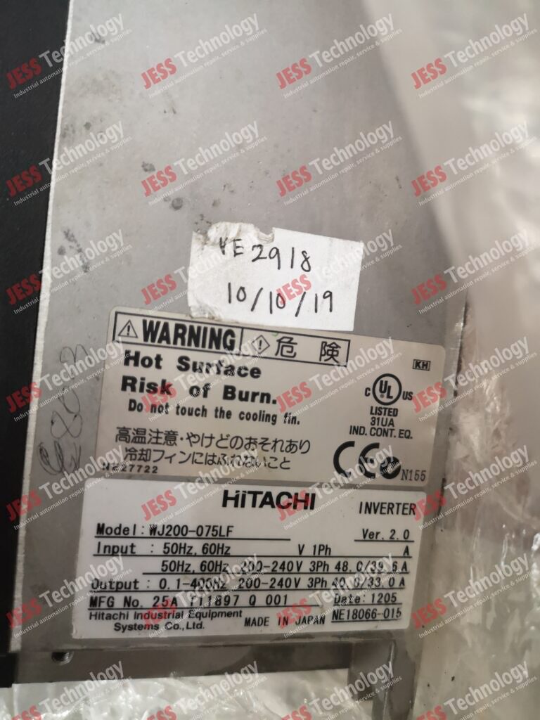 Image #4 of Repair HITACHI WJ200-075LF Hitachi inverter 25A T11897 Q 001 in Malaysia, Singapore, Thailand, Indonesia