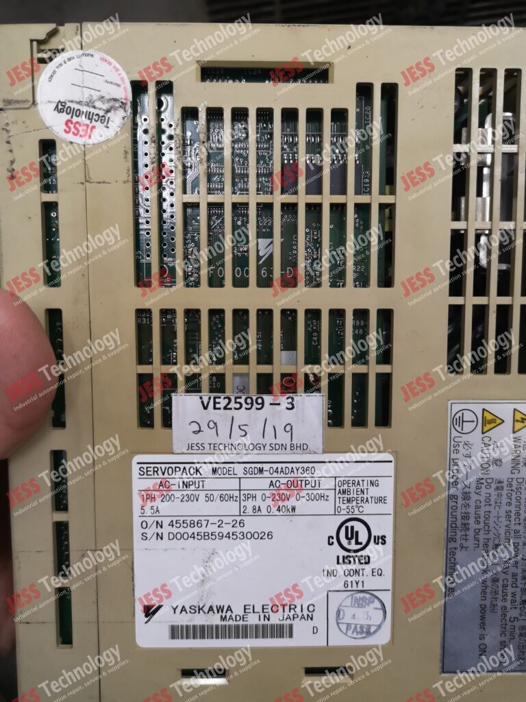 Image #3 of Repair YASKAWA SGDM-04ADAY360 Yaskawa servo pack D0045B594530026 in Malaysia, Singapore, Thailand, Indonesia