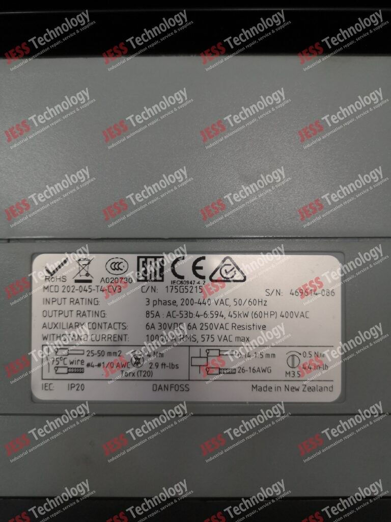 Image #4 of Repair DANFOSS MCD 202-045-T4-CV3 Danfoss compact starter MCD 202 469614-086 in Malaysia, Singapore, Thailand, Indonesia