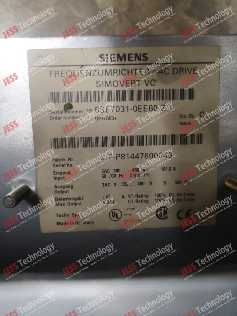 Image #3 of Repair SIEMENS 6SE7031-0EE60-Z Siemens simovert drive T-P81347690005 in Malaysia, Singapore, Thailand, Indonesia