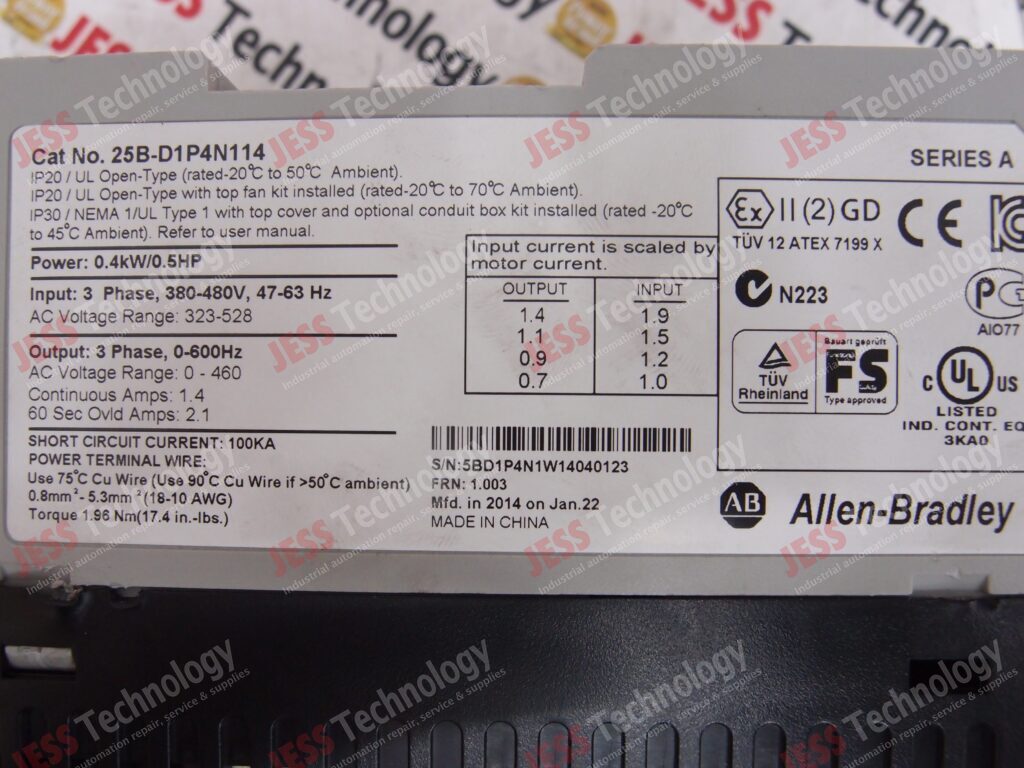 Image #1 of Repair ALLEN BRADLEY 25B-D1P4N114 5BD1P4N1W14040123 in Malaysia, Singapore, Thailand, Indonesia