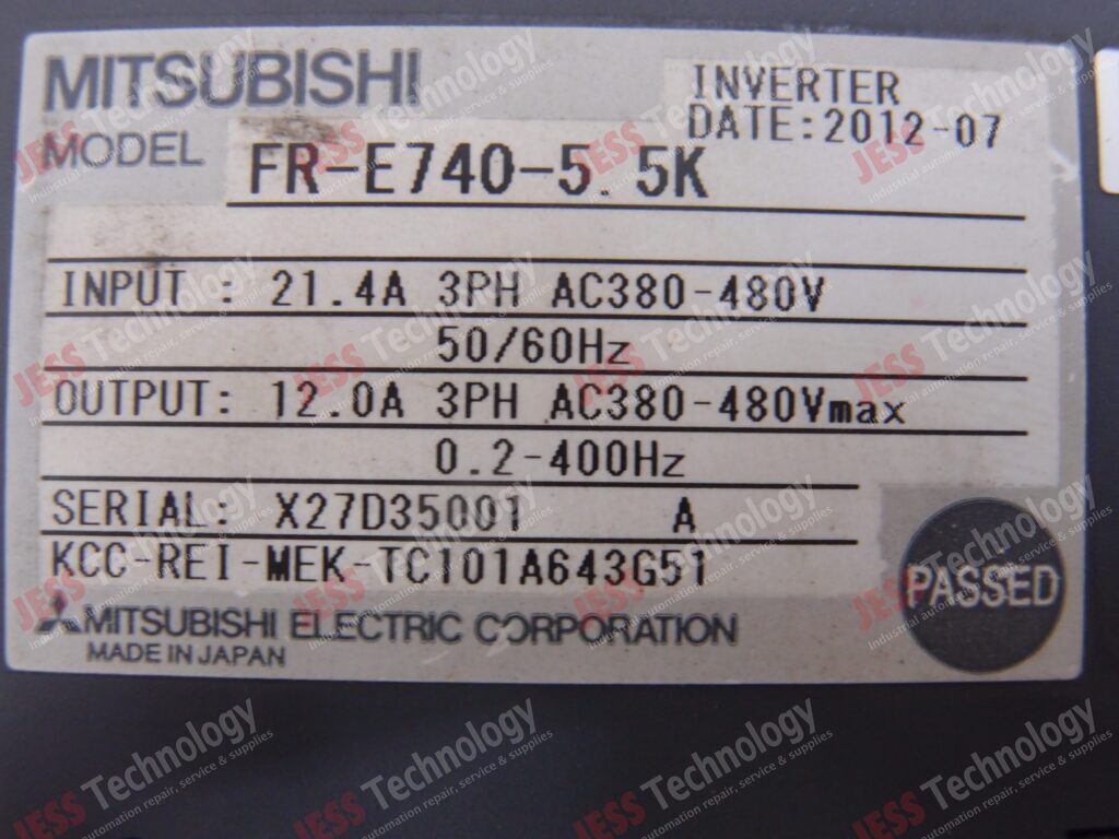 Image #1 of Repair MITSUBISHI FR-E740-5.5K X27035001 in Malaysia, Singapore, Thailand, Indonesia